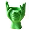 Contemporary Desk Accessory for Friends 3D Printed Face Vase, Face-Holding Pen Holder Art Decor, Creative Makeup Brush Modern Minimalist Home