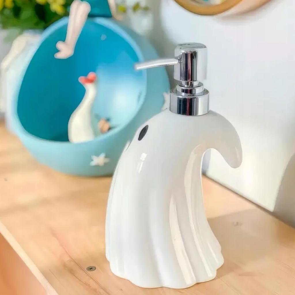 Halloween Ghost Soap Dispenser Ceramic Soap Dish Deko 400 Ml