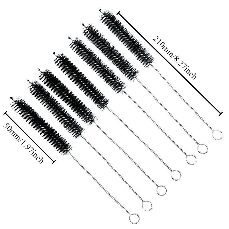 Xiaomi Nylon Straw Cleaning Brush Kit Pipe Cleaner Stainless Steel Long Handle Cleaning Bottle Brush Cleaning Tool (1/2 Set)