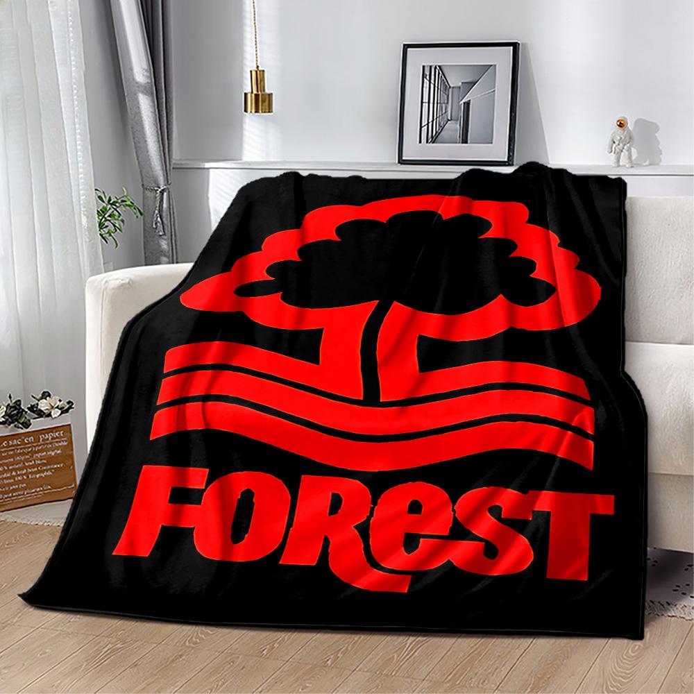 Red Tree Forest Logo Flannel Blanket-Soft and Suitable for Sofas,Beds,Offices,Travel,All Seasons,Great Gift for Holidays and Birthdays.