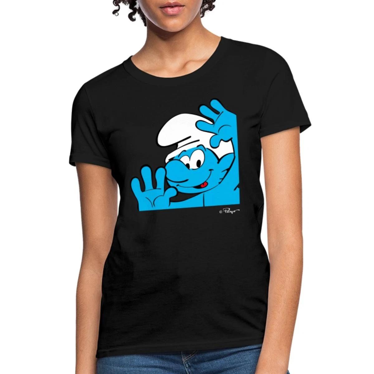 The Smurfs Cheerful Jokey Smurf Women s T-Shirt M
