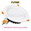 MiBoxer 6/9/12/15/18/25W RGB+CCT Dimmable LED Downlight Model Series FUT060-066/068/069 with Remote FUT092 Smart Gateway WL-Box2
