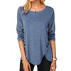 BITCED Women's Fashion Casual Solid Color Print Long Sleeve O-Neck Blouses & Shirts