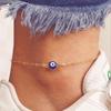 Evil Eye Blue Alloy Plated Women's Foot Jewelry Anklet