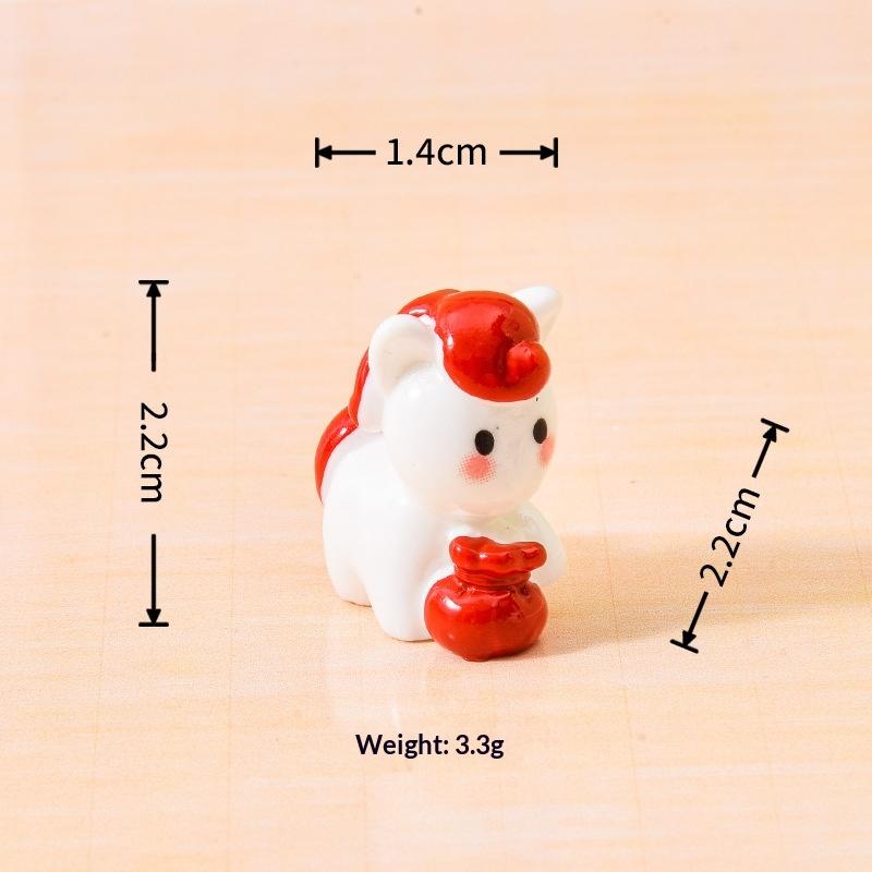 1/5Pcs Miniatures Cartoon Lucky Horse Micro Landscape Ornaments 2026 New Year Figurines Home Desk Decoration Gift