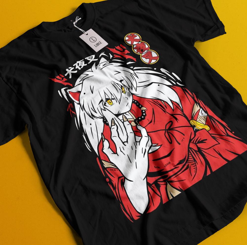 Inuyasha Shirt Sesshomaru Tshirt Kagome Higurashi T-Shirt Miroku Tee Naraku Koga