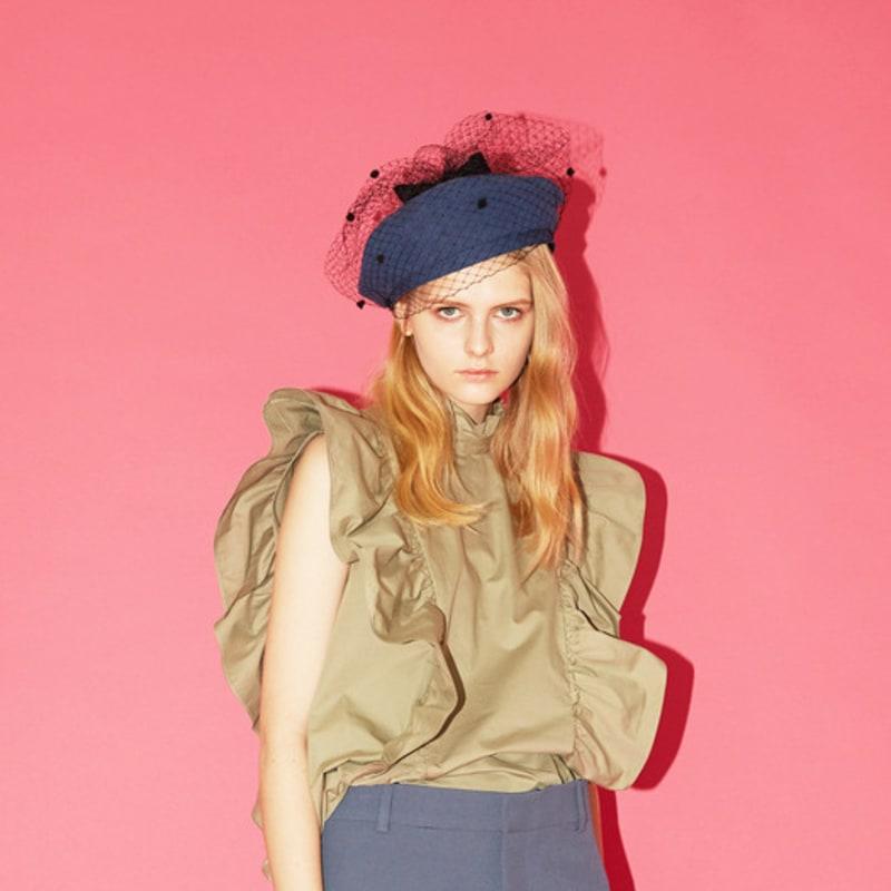 ACONTT Linen Mash Up Beret-Navy