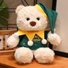 Christmas Teddy Bear Plush Toy With Dress For Holiday Decor Gift For Kids And Adults