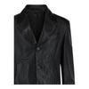 Salvatore Ferragamo Leather Blazer Black