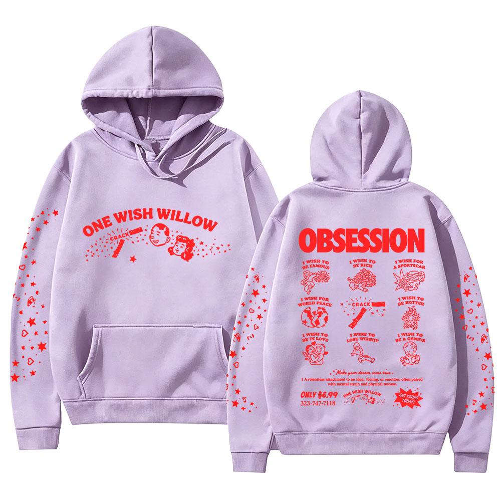 Cinegogue X Obsession One Wish Willow Hoodie Obsession Movie Merch Pullovers Casual Long Sleeve Sweatshirts Women Men Y2K Hoody