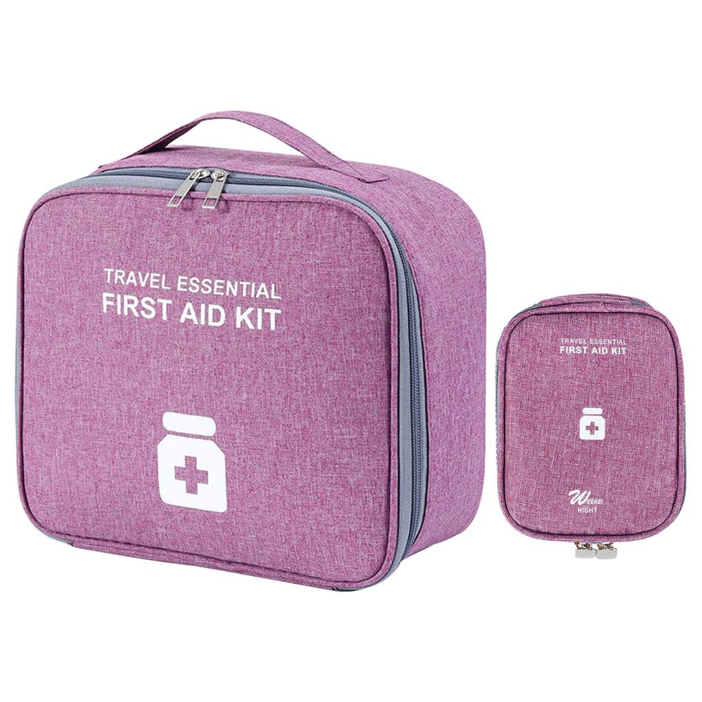 2 Pcs Large Capacity Emergency Bag Waterproof First Aids Organizers Portable Caregivers Bag Travel Medicine Storage Bag