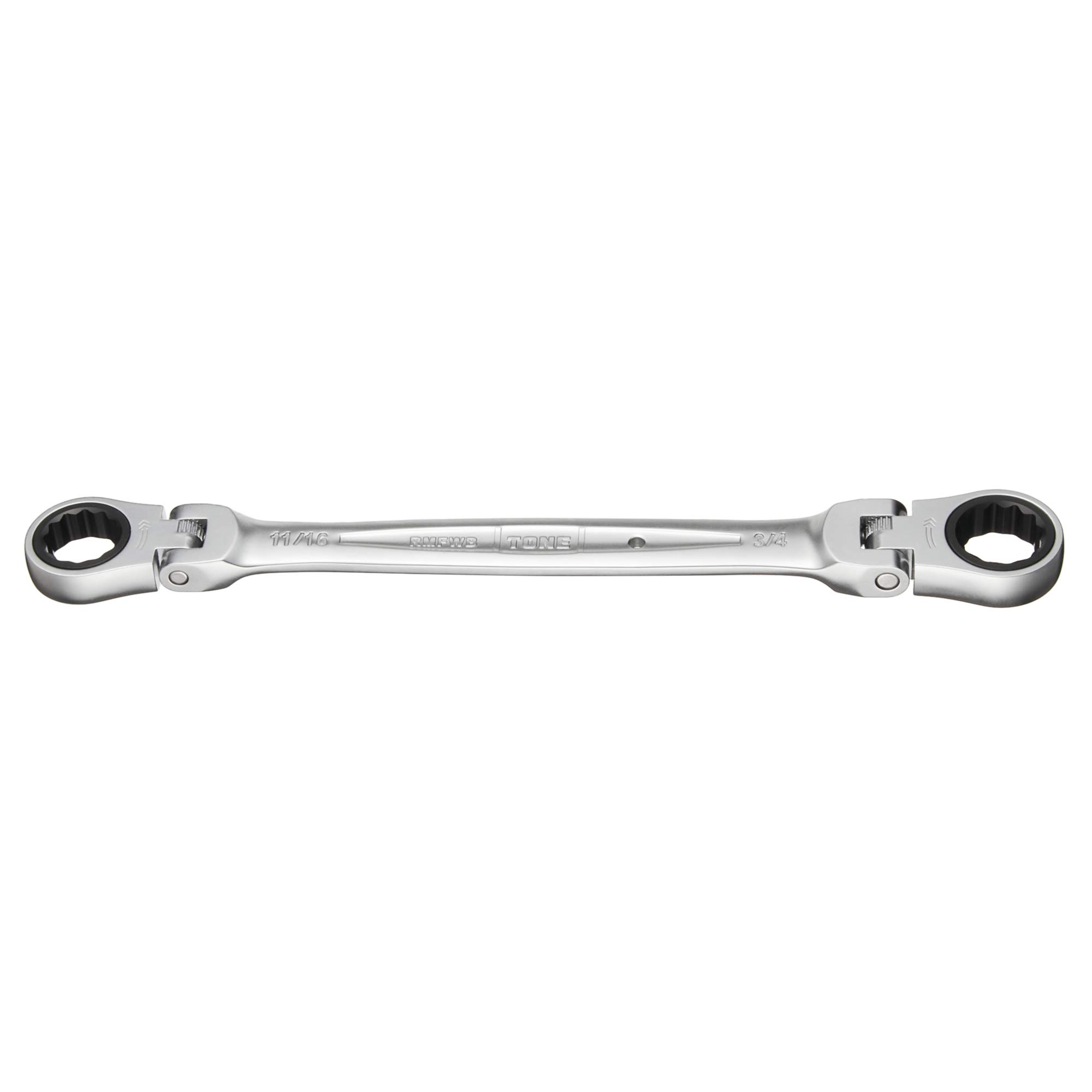 

TONE Double Head Ratchet Box Wrench RMFWB-2224 Width across flats 1116 x 34 inch
