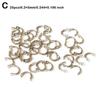 25 Pcs Brass Fishing Clevis Easy Spin Spinner Clevis Fishing Spoon Spinnerbait L