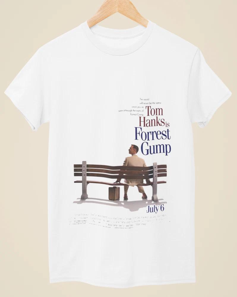 Forrest Gump Movie Poster Inspired Unisex White TShirt S