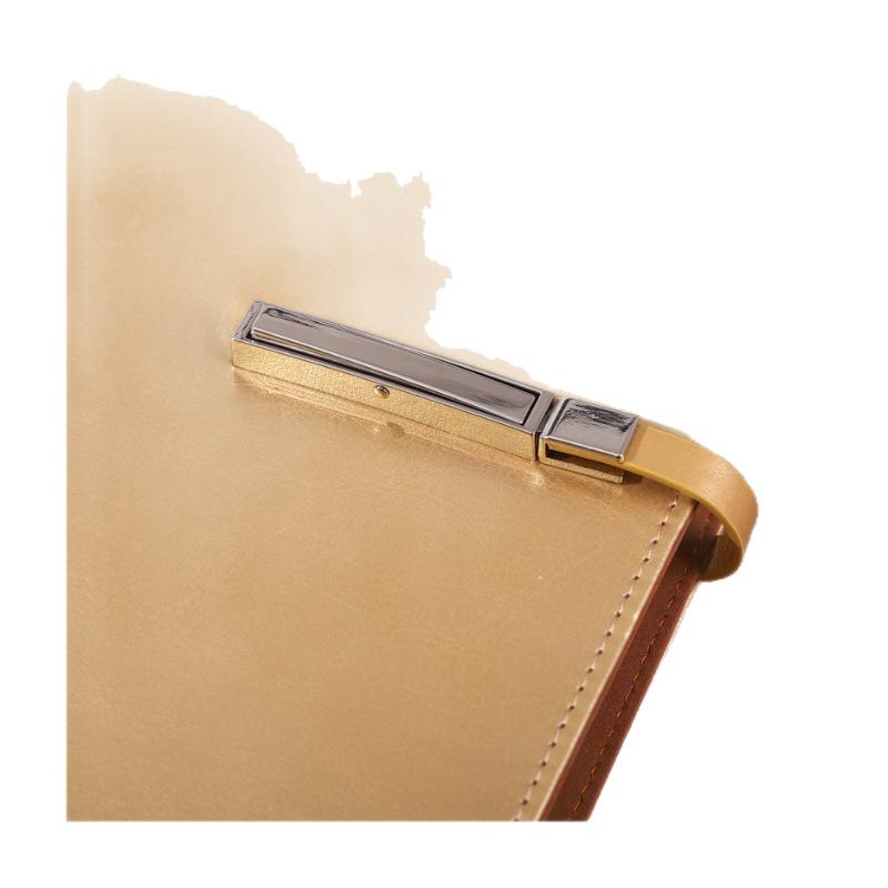 Notebook Loose-Leaf Faux Leather Thickened Work Meeting Minutes Office Supplies A5 Notepad Printable Logo