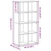 Bookshelf Black Oak Effect 66 x 30 x 130 cm Engineered Wood