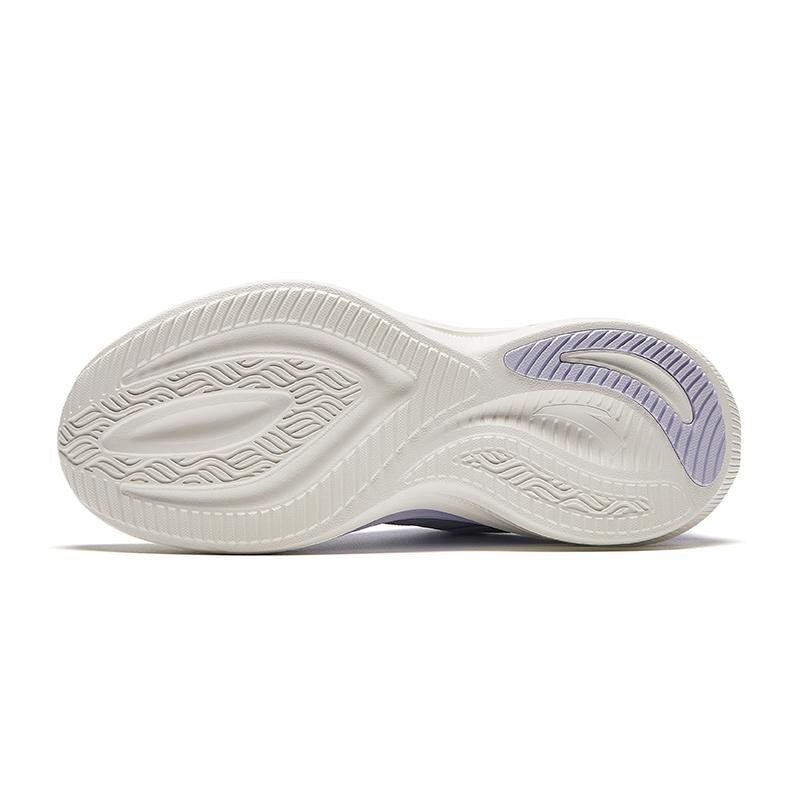 Anta Running Series Leaf 5 Shock Absorbing Durable Lightweight Low Top Running Shoes Women Sneaker White Light-Purple 922425555-5