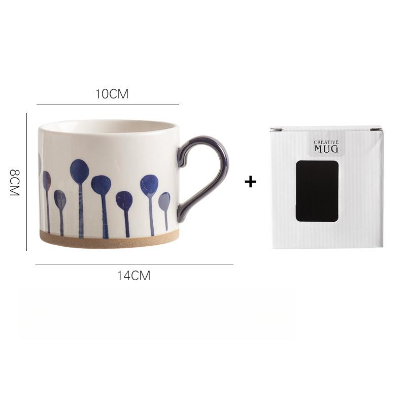 

Пара японских керамических чашек для воды, кофейных чашек, кружек для молока, кружек для дома большой емкости, пара керамических изделий, расписанных вручную 401-500ml