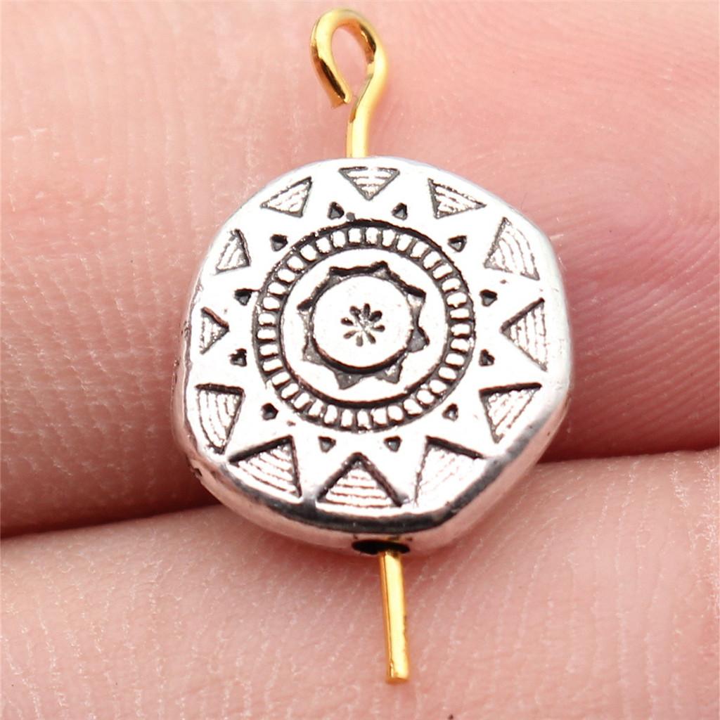Geometric Small-Hole Spacer Beads Mini Antique Bronze Zinc Alloy Jewelry Making Fix Bead Position Style Bead Spacers