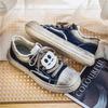 Thin Heel Round Nose Black And White Shoes Men Woven Men's Sneakers High Brand Best-selling Sport Unique Out Street