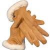 Suede Brown Plush Gloves for Women in Autumn and Winter Thickened and Velvet To Keep Warm and Cold Proof for Students To Ride Outdoors