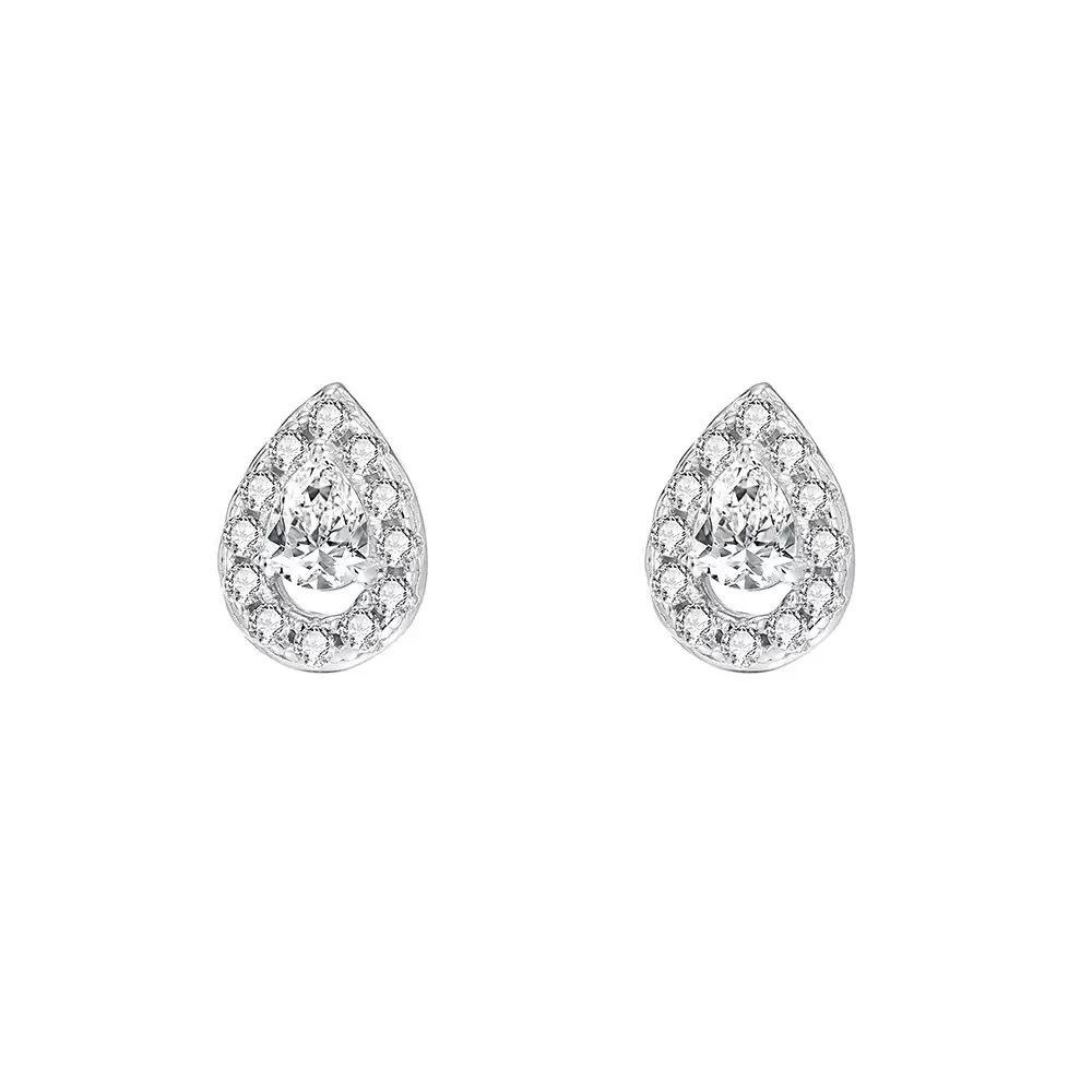 Six-piece set of micro-inlaid zircon water drop earrings for women's niche design, high-end earrings, temperament, fashionable and versatile earrings.