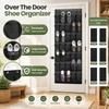 Breathable Over The Door Shoe Organizer Mesh Pockets Hanging Shoe Rack  Door Behind