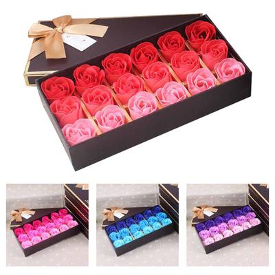 18 Stück/Box Künstliche Blume Elegant Duftend Mehrfarbig Hohe Simulation Seifenblume mit Geschenk