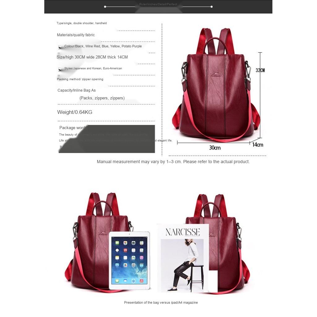 Backpack for Women PU Adjustable Strap Convertible Daily Commute