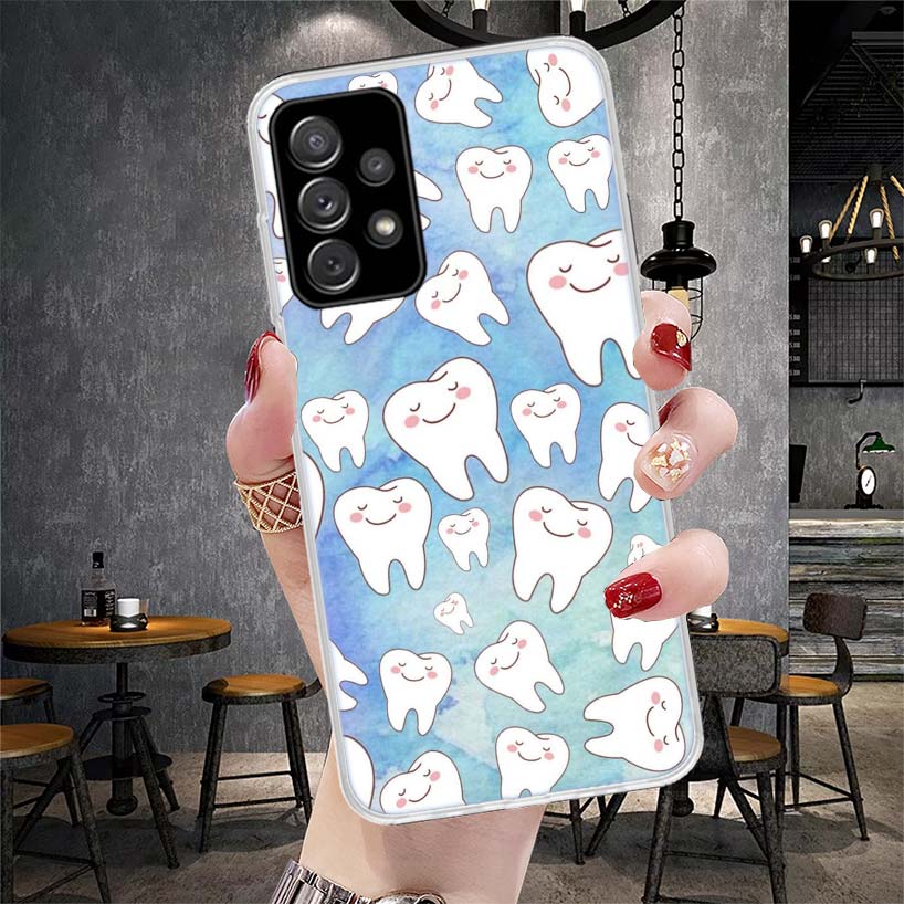 Wisdom Teeth Dentist Tooth Soft Phone Case For Samsung Galaxy A13 A14 A15 A16 A17 A53 A54 A55 A56 A57 A33 A34 A35 A36 A37 A23 A2
