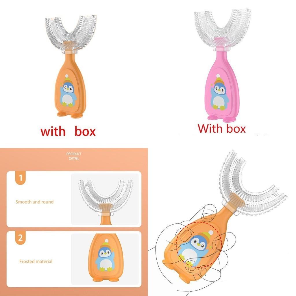 Childrens Ushaped Silicone Toothbrush For Oral Cleaning With Soft Bristles In Multiple Colors