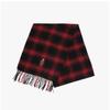 Polo Ralph Lauren Holiday Bear Plaid Check Fringe Muffler Pc1456 001