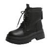Martin Boots British Style Women's Autumn Ins Low Boots Skinny Legs Round Head Front Lace-up Women's Shoes Ins Style
