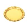 Vintage Round Metal Tray Retro Decorative Display Plate Flat Bottom Serving Platter for Jewelry