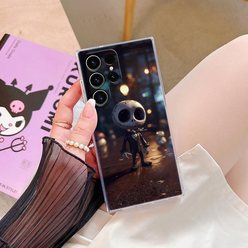 Cute Baby Jack Skellington Halloween Case For Samsung Galaxy S26 S25 Ultra S24 S22 S26 Plus S20 S23 S21 S25 FE 5G Clear Cover
