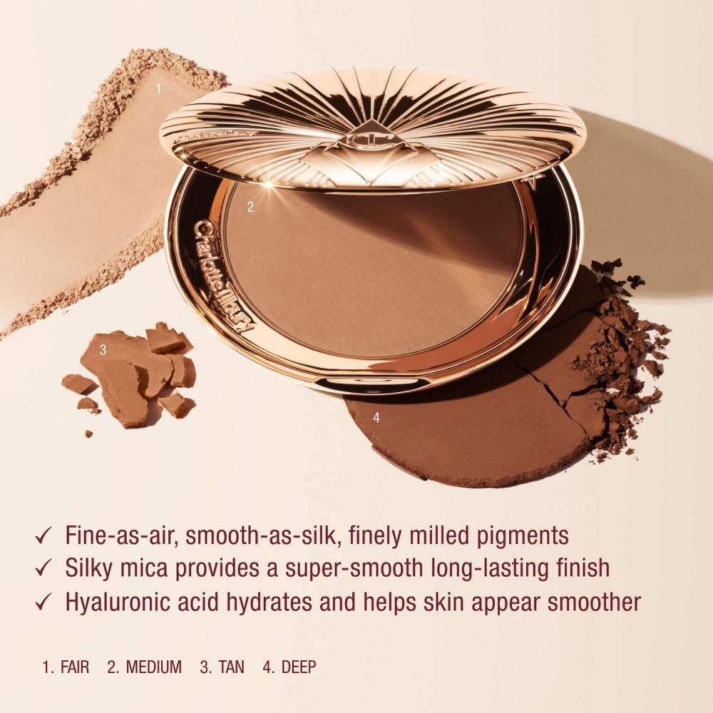 Charlotte Tilbury Refillable Airbrush Matte Bronzer 0.56 Oz   16 G Refill Fair Natural Soft Bronze