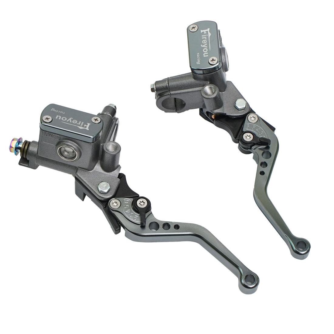 Universal 7/8  22mm Motorcycle Front Brake Clutch Master Cylinder Motorbike Hydraulic Pump Motorbike Brake Levers Handlebar серый