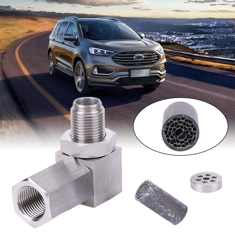 O2 Bung Extension Catalytic Converter 90 Degree P0420 P0430 Exhaust Catalyst Rear Oxygen Sensor Spacer Mini Catalyst O2 Adapter