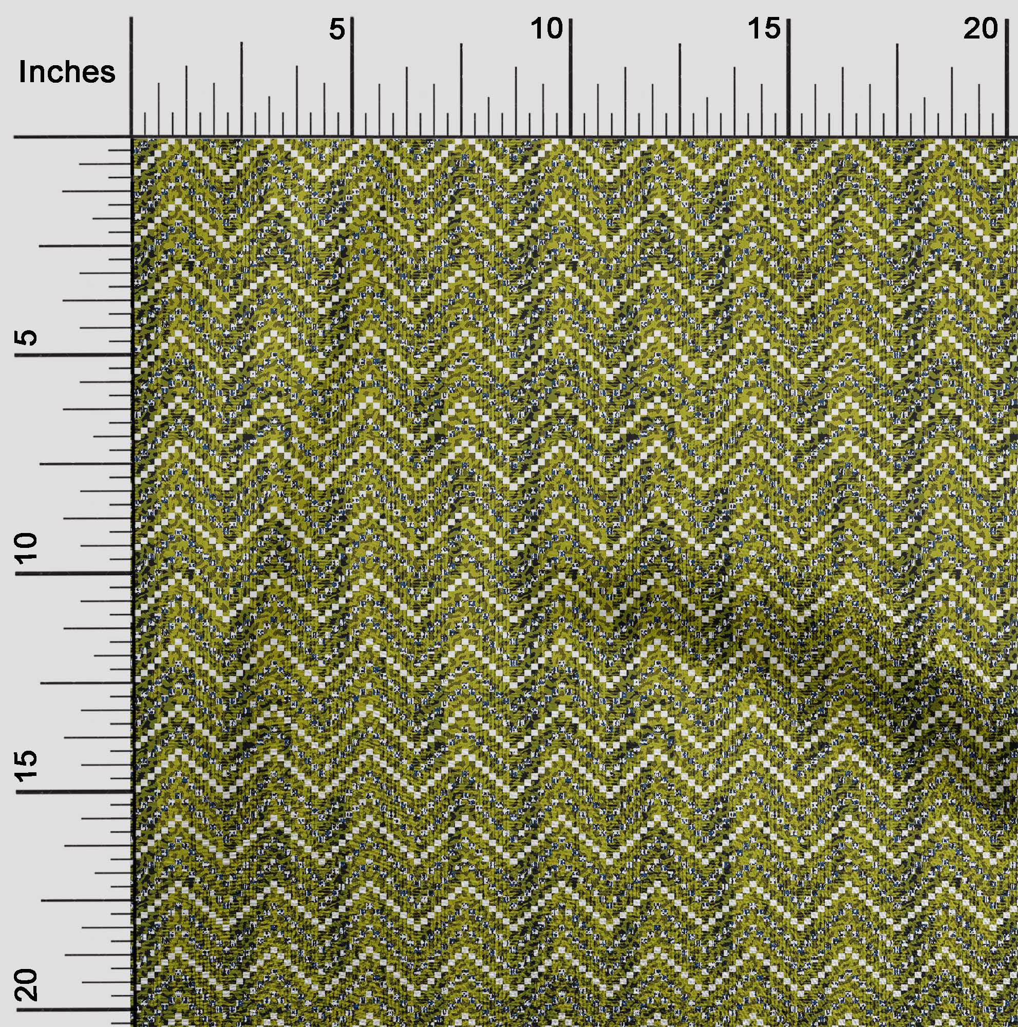 

OneOone Cotton Flex Gamboge Yellow Fabric Text & Chevron Geometric Diy Clothing Тканина для стьобання Тканина з принтом на ярди 40 дюймів 42 Inch Wide - Viscose Chiffon лайм-зеленого кольору