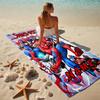 Custom Name Spider-Man Team-Up Stylish Digital Printing Beach Towel Quick‑Drying Absorbent Blanket for Beach Pool Gym Travel