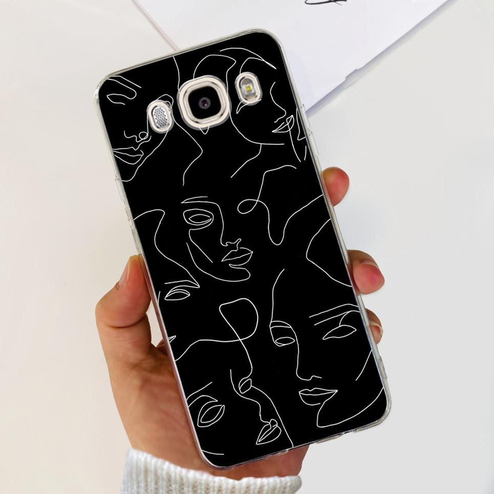 For Samsung Galaxy J5 2016 J7 2016 Phone Case Smiling Astronaut Painting Clear Housing On Samsung J7 2016 J 5 7 Galaxy Bumper