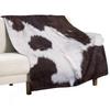 Cow Skin Texture Series Digital-printed Polyester Bedroom Velvet Flannel Cover Blanket Fleece Soft Sofa Cover Blankets for Beds