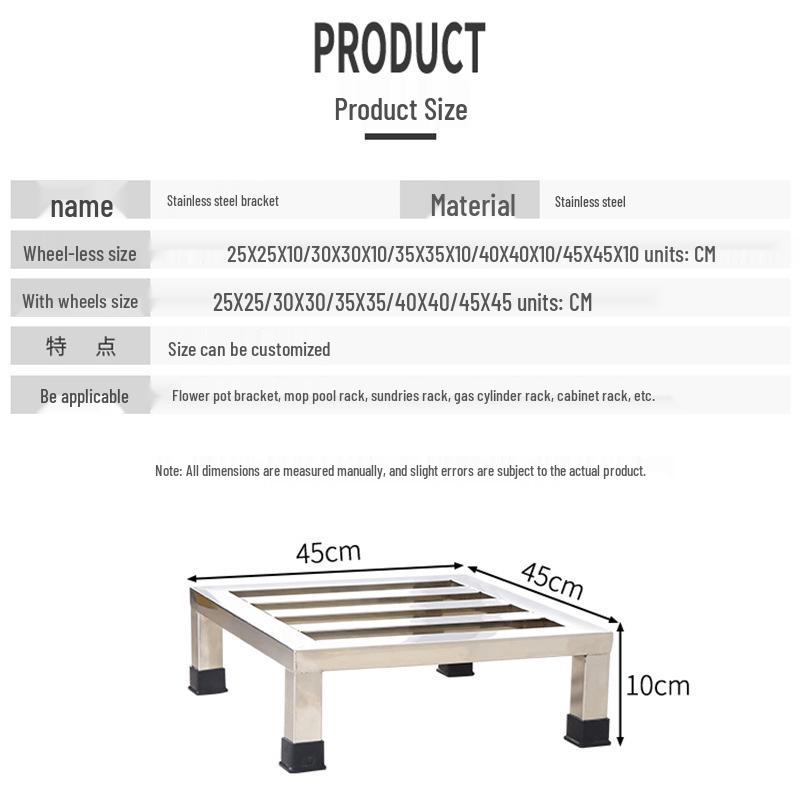 Nerezový víceúčelový regál a zvýšená spodní skříňka