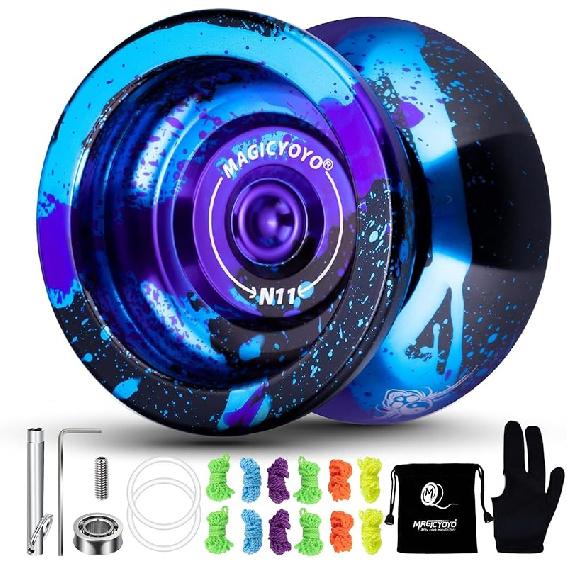 MAGICYOYO Dual Purpose Yoyo N11 - Responsive Yoyo for Kids 8-12 or Above & Unresponsive Yoyo for Advanced with Yoyo Glove + Bag + Unresponsive