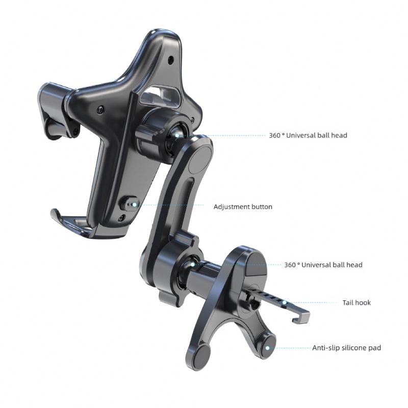 Shockproof Fast Release Car Air Vent Phone Mount Support Universal Y Shaped Bracket ABS Construction Anti Shake Design