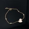 Kirin White Shell Agate Gourd Bracelet Rose Gold Diamond Full Diamond Jewelry