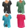 Stylish Women V Neck Floral Tee T-shirts With Plus Size Options For Summer Comfort