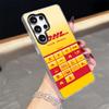 D-Dhl Express Label Phone Case for Samsung S26 S25 S24 S23 S22 S21 FE Plus Ultra Black 2-in-1 Jelly silicone case