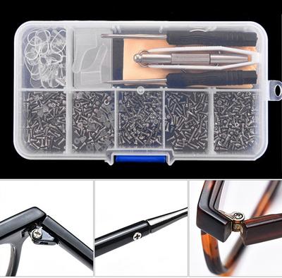 Spectacle Glasses Repair Set Kit Nose Tab Sunglasses Eyeglass Screw Screwdriver