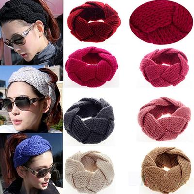 New Women Gifts Crochet Hair Band Twist Headwear Vintage Knitted Headband